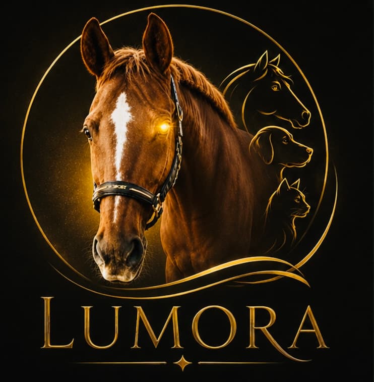 LUMORA brand visual with horse